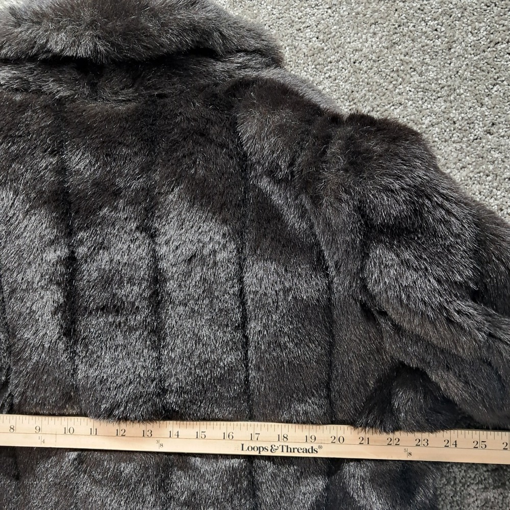 Vintage G. Caseratti Originals Faux Fur Coat Brown Modacrylic USA Made 18W - Picture 10 of 11